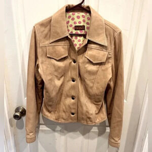 Bolsa Leather‎ Jacket Tan Nude Beige size Medium